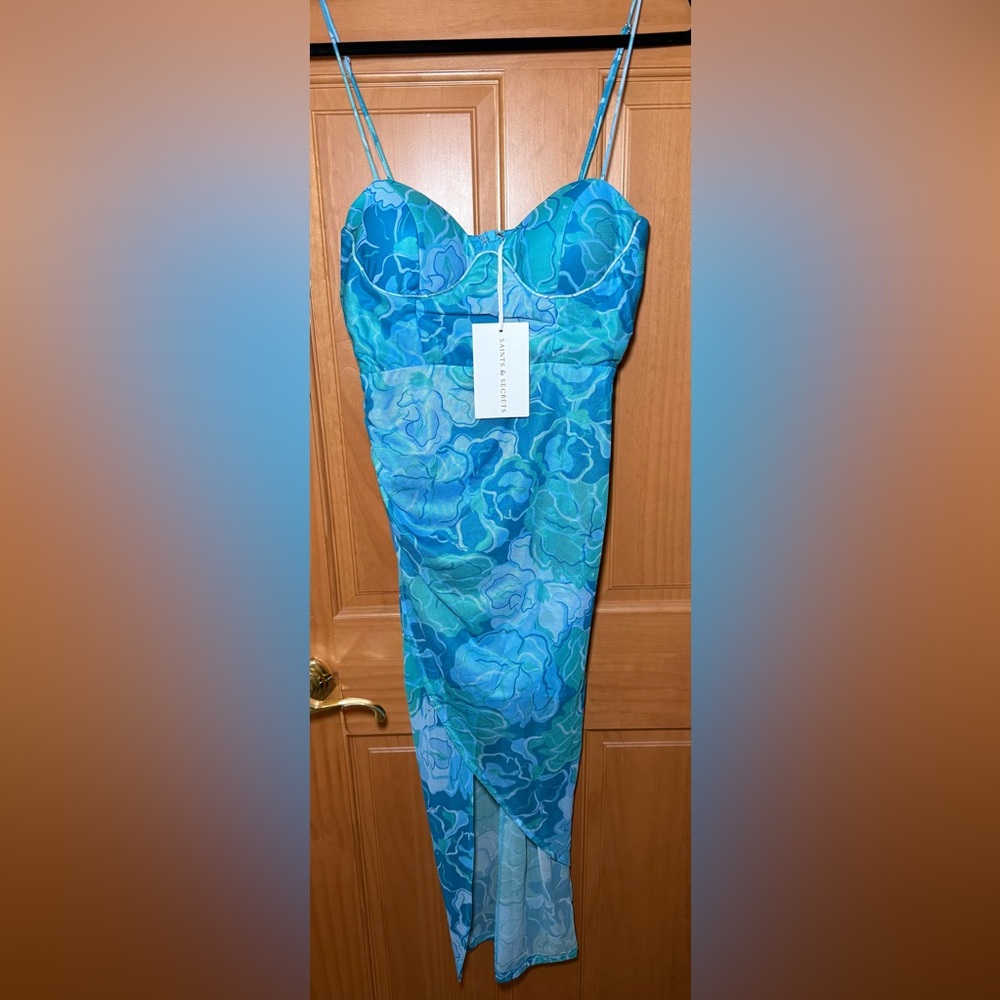 Hello Molly Seashore Mesh Midi Dress - Size: Small